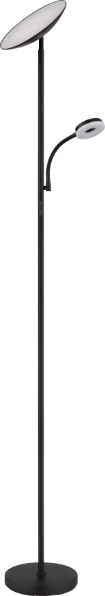 Globo - Lampadaire à intensité variable LED/20W/230V+ LED/5W 3000/4000/6500K noir