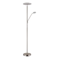 Globo - Lampadaire LED dimmable LED/28W/230V + LED/5W 3000K chrome brillant
