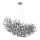 Globo - Lampadario a cavo 10xE14/40W/230V argento