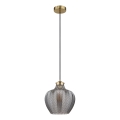 Globo - Lampadario a cavo 1xE27/60W/230V Ø 22 cm colore fumo