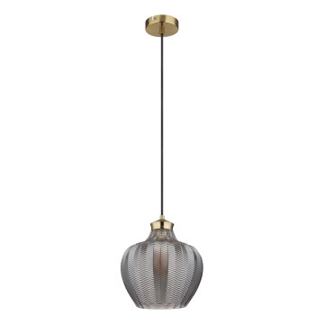 Globo - Lampadario a cavo 1xE27/60W/230V Ø 22 cm colore fumo