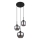 Globo - Lampadario a cavo 3xE27/40W/230V nero