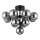 Globo - Lampadario a plafone 13xG9/5W/230V diametro 56 cm nero