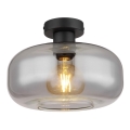 Globo - Lampadario a plafone 1xE27/40W/230V diametro 28 cm grigio