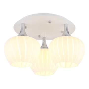 Globo - Lampadario a plafone 3xE27/40W/230V bianco