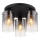 Globo - Lampadario a plafone 3xE27/40W/230V diametro 40,5 cm nero