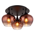 Globo - Lampadario a plafone 3xE27/40W/230V diametro 45 cm rame