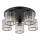 Globo - Lampadario a plafone 5xE27/60W/230V diametro 46,5 cm nero