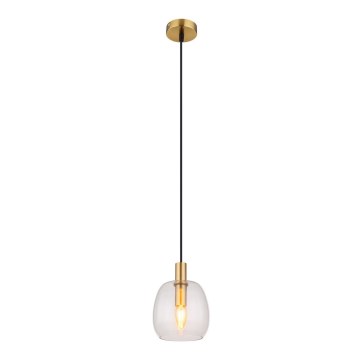 Globo - Lampadario a sospensione con filo 1xE14/40W/230V diametro 16 cm ottone