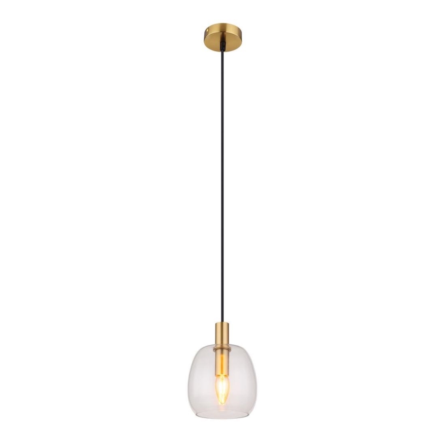 Globo - Lampadario a sospensione con filo 1xE14/40W/230V diametro 16 cm ottone