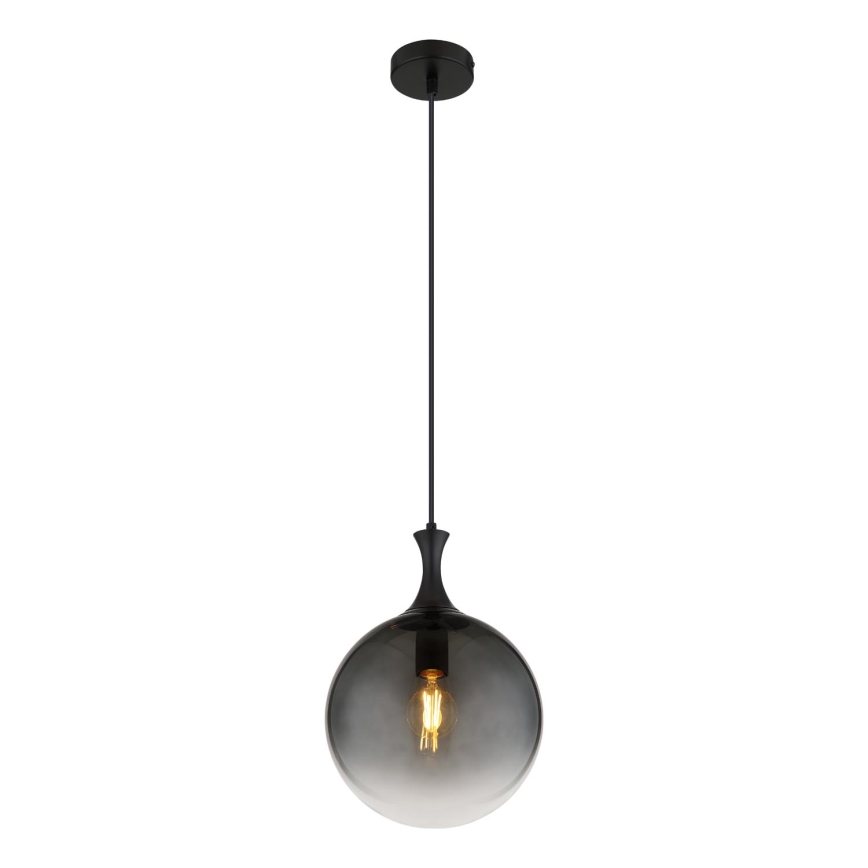 Globo - Lampadario a sospensione con filo 1xE27/10W/230V diametro 25 cm nero