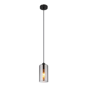 Globo - Lampadario a sospensione con filo 1xE27/25W/230V diametro 11 cm nero