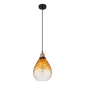 Globo - Lampadario a sospensione con filo 1xE27/60W/230V diametro 21 cm arancione