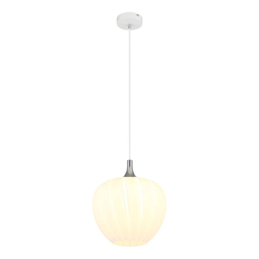 Globo - Lampadario a sospensione con filo 1xE27/60W/230V diametro 29 cm bianco