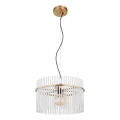 Globo - Lampadario a sospensione con filo 1xE27/60W/230V diametro 40 cm oro