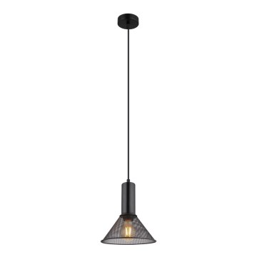 Globo - Lampadario a sospensione con filo 1xE27/60W/230V nero