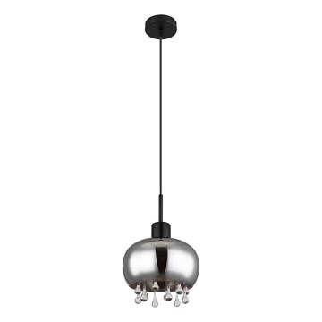 Globo - Lampadario a sospensione con filo 1xE27/9W/230V diametro 21 cm nero
