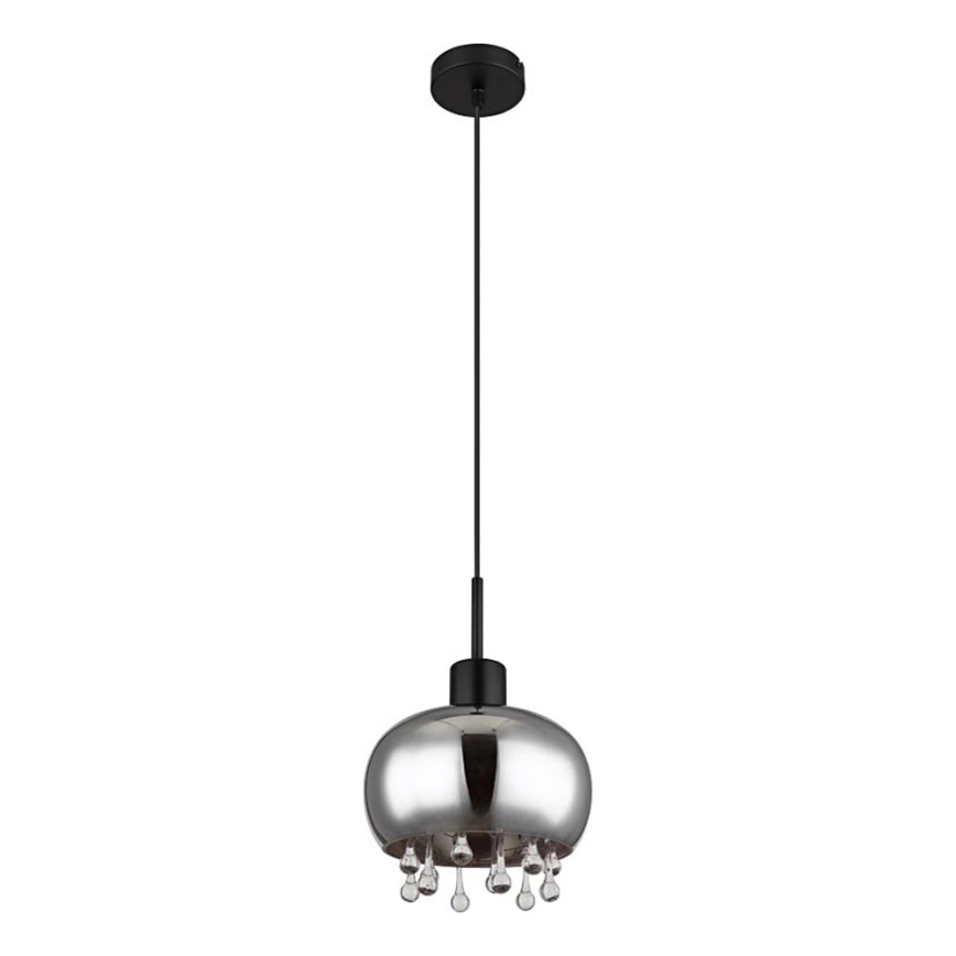 Globo - Lampadario a sospensione con filo 1xE27/9W/230V diametro 21 cm nero