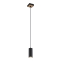 Globo - Lampadario a sospensione con filo 1xGU10/35W/230V nero/marrone