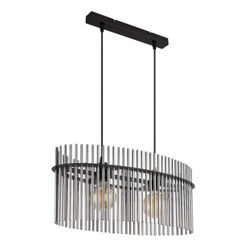 Globo - Lampadario a sospensione con filo 2xE27/60W/230V nero