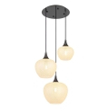 Globo - Lampadario a sospensione con filo 3xE27/40W/230V bianco/antracite