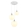 Globo - Lampadario a sospensione con filo 3xE27/40W/230V bianco