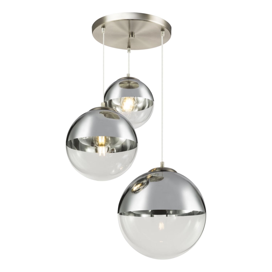 Globo - Lampadario a sospensione con filo 3xE27/40W/230V
