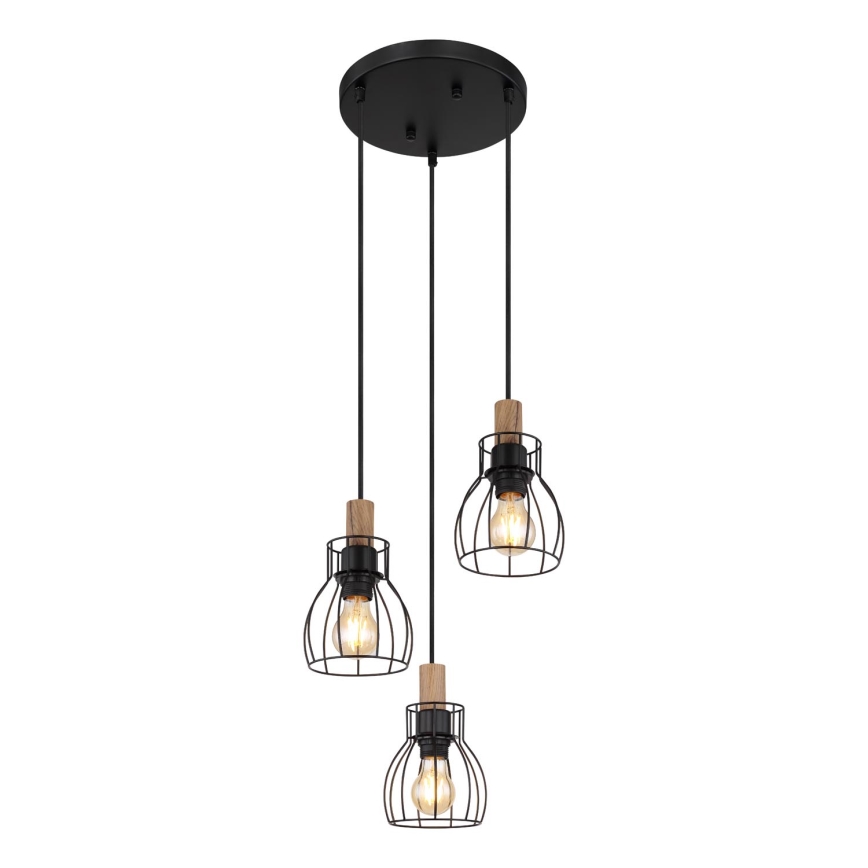 Globo - Lampadario a sospensione con filo 3xE27/40W/230V