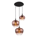 Globo - Lampadario a sospensione con filo 3xE27/40W/230V rame