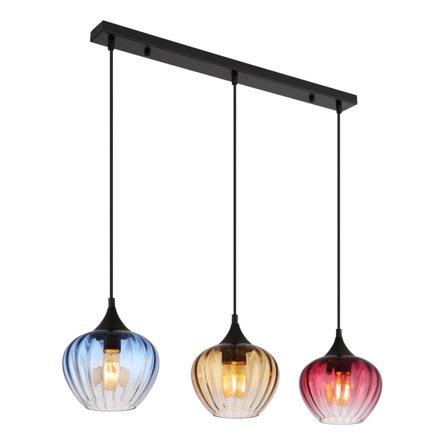 Globo - Lampadario a sospensione con filo 3xE27/60W/230V