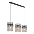Globo - Lampadario a sospensione con filo 3xE27/60W/230V nero