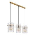 Globo - Lampadario a sospensione con filo 3xE27/60W/230V oro