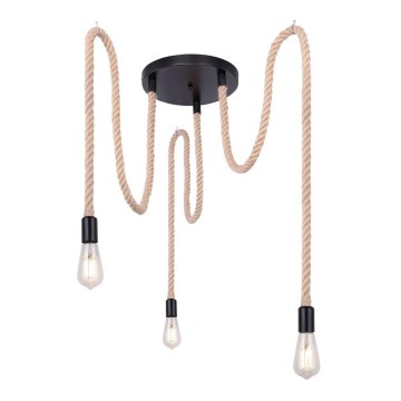 Globo - Lampadario a sospensione con filo 3xE27/60W/230V ragno
