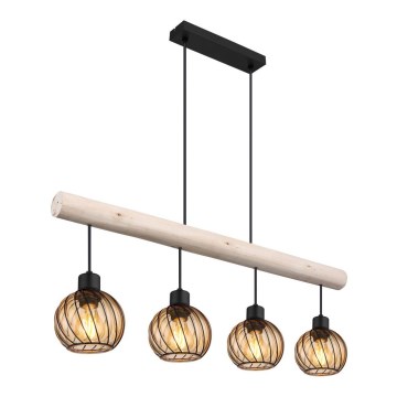 Globo - Lampadario a sospensione con filo 4xE27/15W/230V
