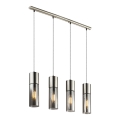Globo - Lampadario a sospensione con filo 4xE27/25W/230V cromo opaco