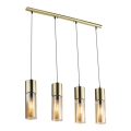 Globo - Lampadario a sospensione con filo 4xE27/25W/230V ottone