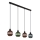 Globo - Lampadario a sospensione con filo 4xE27/25W/230V rame/verde/blu