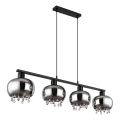 Globo - Lampadario a sospensione con filo 4xE27/9W/230V nero