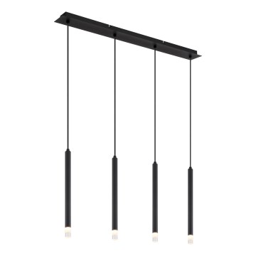 Globo - Lampadario a sospensione con filo 4xG9/4W/230V nero