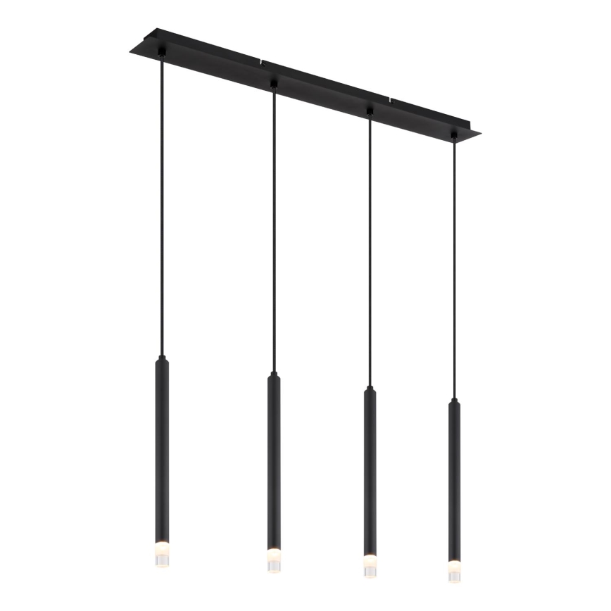 Globo - Lampadario a sospensione con filo 4xG9/4W/230V nero