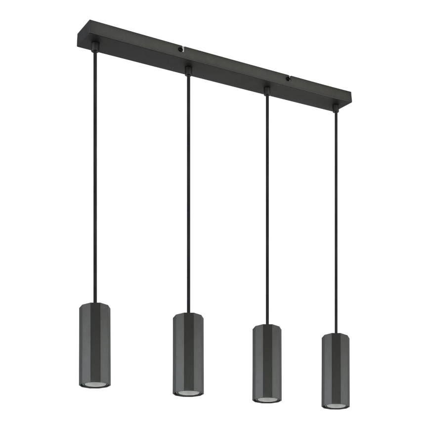 Globo - Lampadario a sospensione con filo 4xGU10/25W/230V nero