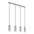 Globo - Lampadario a sospensione con filo 4xGU10/35W/230V cromo opaco