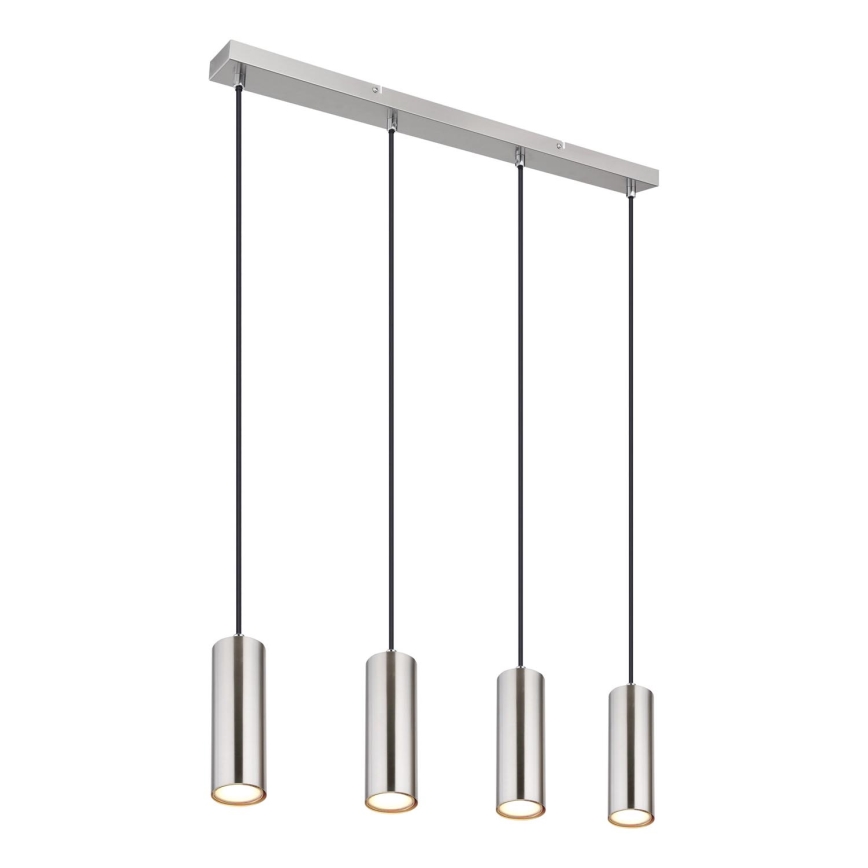Globo - Lampadario a sospensione con filo 4xGU10/35W/230V cromo opaco