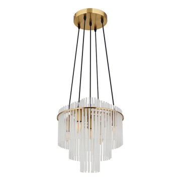 Globo - Lampadario a sospensione con filo 5xE14/40W/230V oro