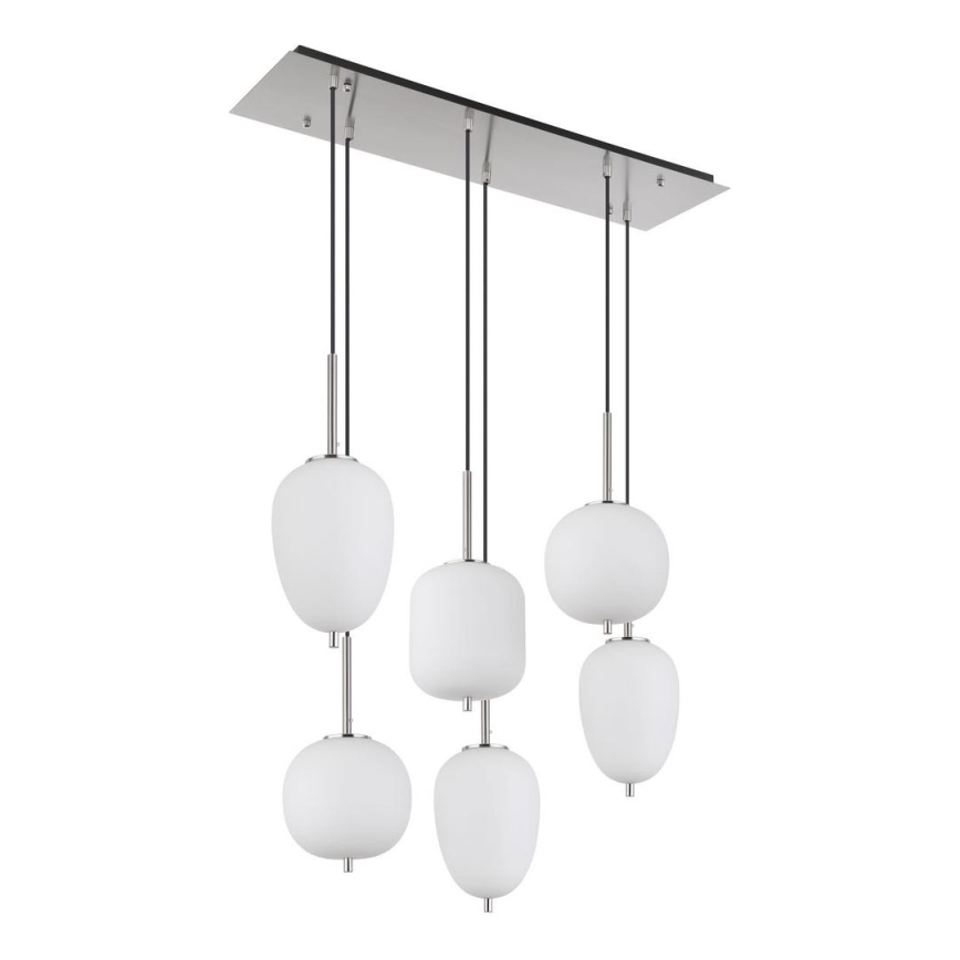 Globo - Lampadario a sospensione con filo 6xE14/40W/230V cromo lucido