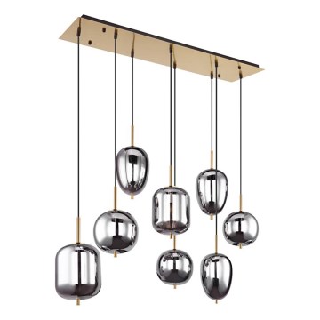 Globo - Lampadario a sospensione con filo 8xE14/40W/230V fumé