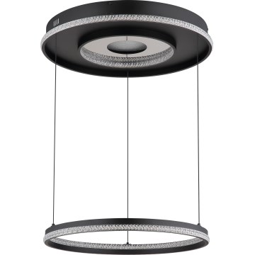 Globo - Lampadario a sospensione con filo LED dimmerabile LED/54W/230V 2700-6500K diametro 60 cm nero + telecomando