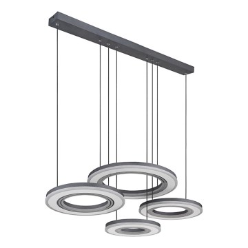 Globo - Lampadario a sospensione con filo LED dimmerabile LED/80W/230V 2700-6000K nero + telecomando
