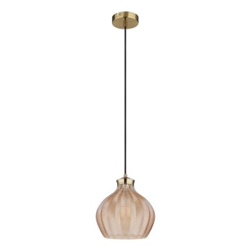 Globo - Lampadario a sospensione su cavo 1xE27/60W/230V Ø 22 cm dorato
