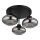 Globo - Lampadario da soffitto a montaggio superficiale 3xE27ILLU/40W/230V nero